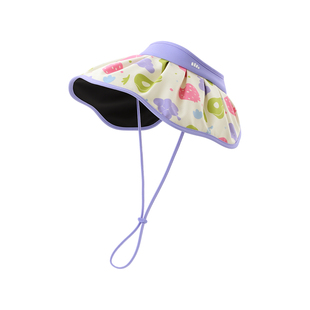 蕉下儿童贝壳帽黑胶遮阳帽大帽檐男女童户外帽子空顶运动防晒帽