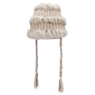 热风女士帽子2025年冬季新款毛绒拼接时尚盆帽保暖护耳东北旅游帽