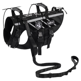 wakytu狗狗胸背牵引绳边牧背心式战术胸背带大型犬专用帅气防爆冲