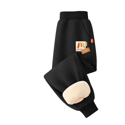 棉致童装衣服男童加绒卫裤