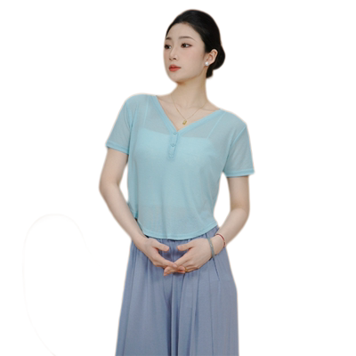 舞蹈服女现代宽松上衣新款罩衫