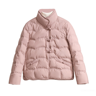 新中式妈妈冬装短款羽绒服2025新款中年女装防寒服中老年加厚外套