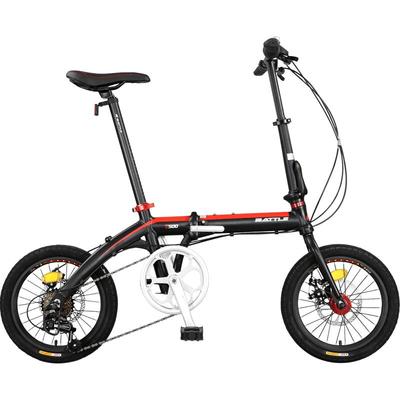 BATTLE富士达折叠自行车16寸迷你超轻单车变速成人男女学生 E500