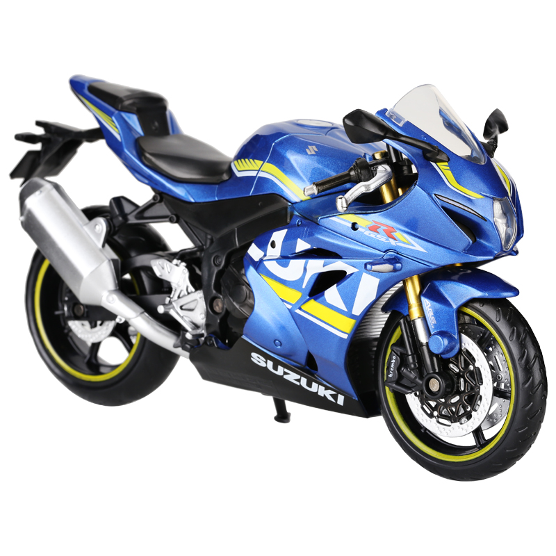 彩珀仿真1比12铃木GSX-R1000合金越野摩托车模型摆件机车玩具车模