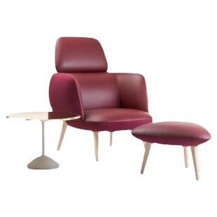 北欧现代艺术黑色绿色实木皮质软包沙发椅简约卧室网红懒人休闲椅