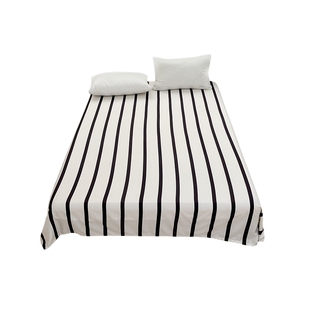 黑猫戏法 原创极简百搭条纹全棉60S床单床笠新疆长绒棉单件可定制