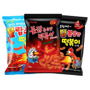 韩国进口yem辣鸡肉味炒年糕条韩式火鸡面味休闲零食小吃膨化食品