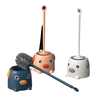 壁挂式马桶刷家用无死角带底座卡通厕所免打孔卫生间刷子清洁套装