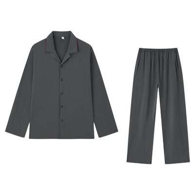 纯棉男士睡衣秋季长袖可外穿