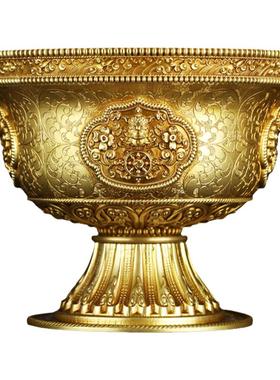 纯铜佛前招财摆件供水杯