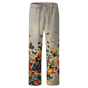 Casual loose printed pants休闲宽松印花长裤裤子男
