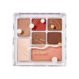 judou橘朵眼影盘玩趣七巧四色泡泡玛特菊朵19大地色腮红judydoll