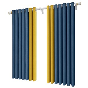 罗马杆一整套窗帘小窗户遮光短款半帘出租房高级轻奢卧室2025新款