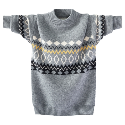 唐甲青少年纯羊毛圆领