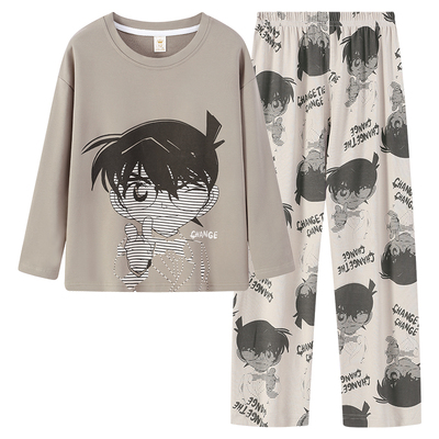 猫人儿童睡衣纯棉秋冬款男童