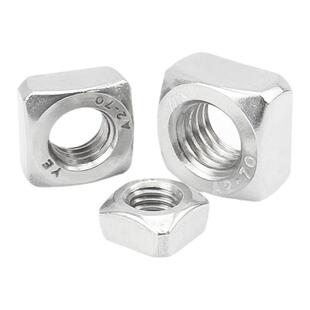 304/316/201不锈钢四方螺母方型方形螺帽螺丝帽MM3M4M5M6M8M10M12