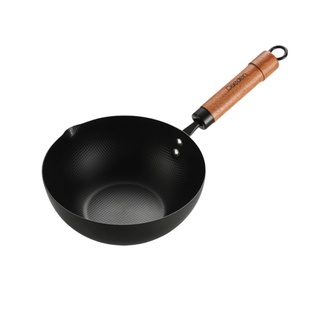 Daeden/戴德迷你小铁锅炒锅家用炒菜无涂层平底锅燃气灶电磁炉