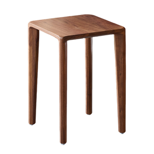 北美黑胡桃木方凳家用结实耐用餐凳可叠放客人备用凳实木茶凳堆叠