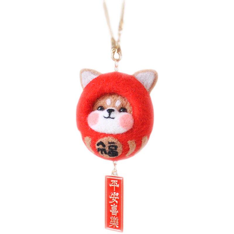 diy哈士奇狗狗吊饰羊毛毡戳戳乐