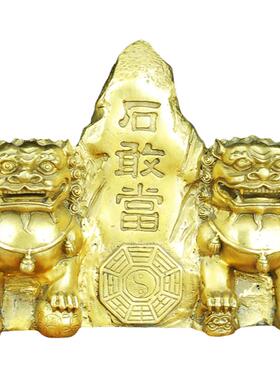 铜狮子石敢当全铜正品摆件可开票