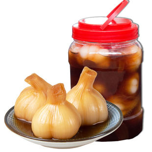 根儿鲜酱汁大蒜2斤实惠装农家腌制泡大蒜头安徽特产下饭咸菜包邮