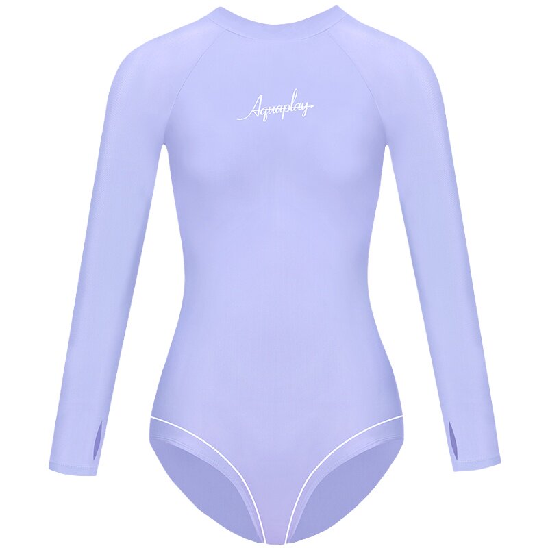 aquaplay性感露背系带三角连体泳衣女款显瘦防晒速干游泳冲浪服女
