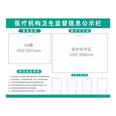 医疗机构卫生监督信息公示栏