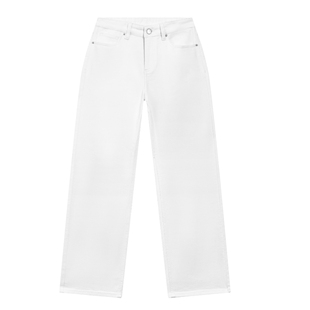 东方甄选牛仔裤子女款阔腿裤直筒裤蓝色白色宽松秋装早秋穿搭新款