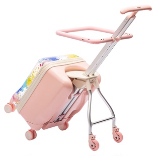 卡路宝联名款遛娃行李箱儿童可坐骑拉杆箱带娃出行旅游神器旅行箱