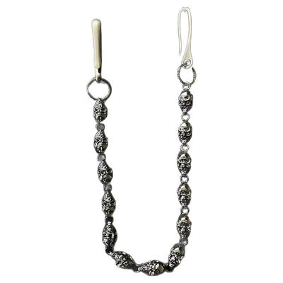 金属大骷髅头潮流裤链个性