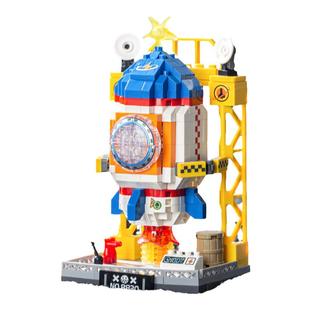 LOZ积木俐智微钻国潮宇航员益智拼装玩具太空火箭飞船儿童礼物