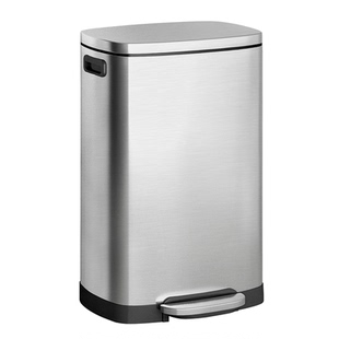 不锈钢垃圾桶厨房家用大号脚踏式带盖酒店办公室商用超大容量50升