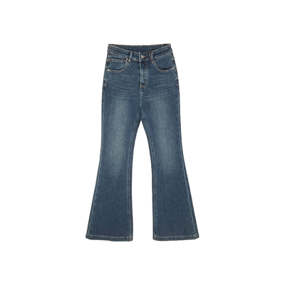 拯救腿型！~四面弹微喇叭牛仔裤