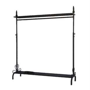 复古铁艺服装店展示架落地挂衣架高度升降伸缩架中岛架货架陈列架