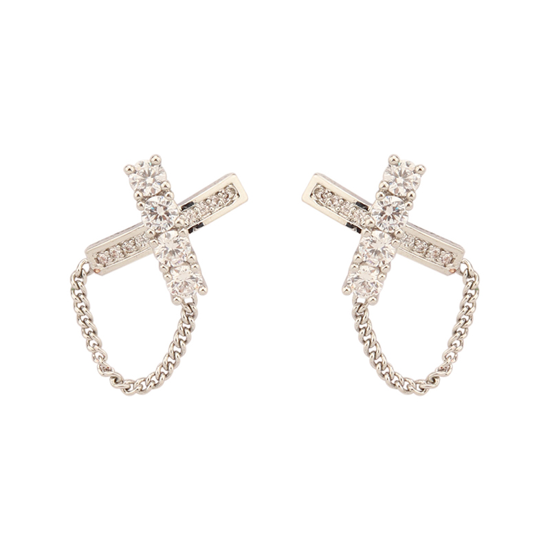 精致小巧 ~耳环小众设计感高级冷性风耳钉女纯银耳饰女2024年新款