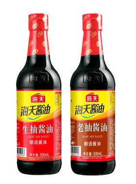 海天生抽老抽酱油组合家