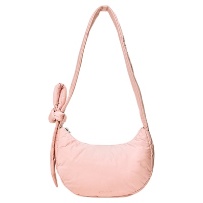 简约绊带拉链尼龙斜挎包