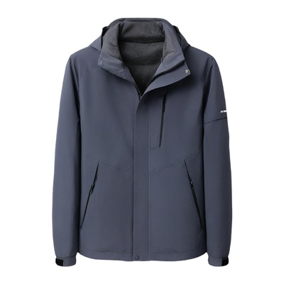 啄木鸟男士加厚冲锋衣三合一外套