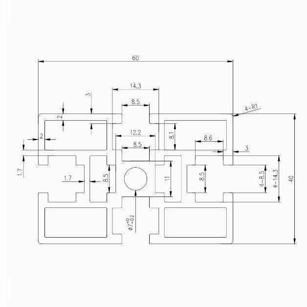 工业流水线型材国标4060 铝合金型材鱼缸架型材光伏支架型材