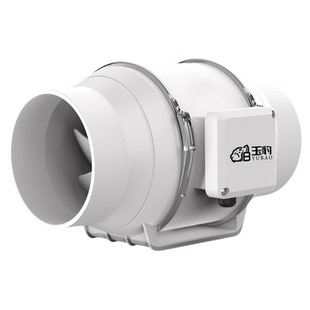 管道风机强力换气扇卫生间静工业厨房抽风机斜流增压吸烟排风扇