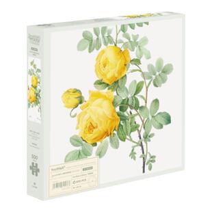 YouthWill 玫瑰圣经拼图500片 重瓣黄玫瑰 名画 情人节礼物