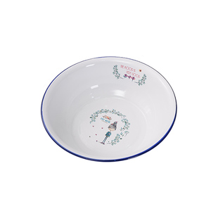 老式搪瓷盆食品级特加厚珐琅搪瓷盆碗官方旗舰店家用铁洋瓷脸盆子