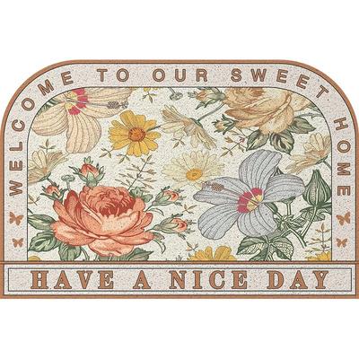 入户门地垫丝圈途橙美式