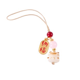 炭烧可爱奶萌纳福招财猫/小猫爪手机链挂绳吊坠萌萌系列小清新手工制作精致创意国风个性手机壳钥匙扣U盘挂饰