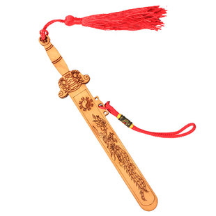 桃木剑挂件正宗纯手工客厅七星男女款道士剑朱砂小孩婴儿随身小号