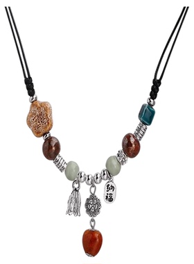 醉梦编织绳简醉陶瓷锁骨链