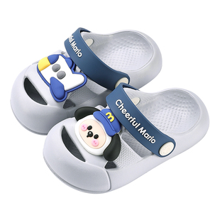 幸福玛丽儿童洞洞鞋男童拖鞋夏季室内洗澡女童凉拖鞋可爱沙滩外穿