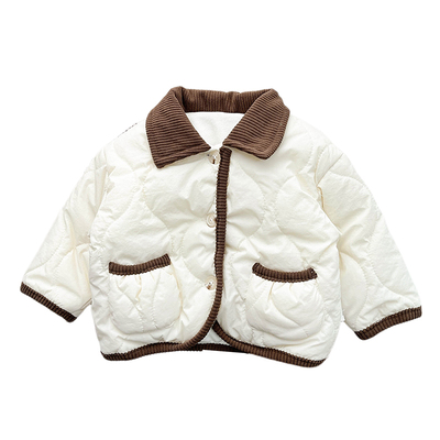 小宝宝冬季加绒加厚棉服保暖外套