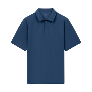 【夏季新品】十如仕通勤休闲简洁扁机领棉涤凉感短袖POLO衫P06