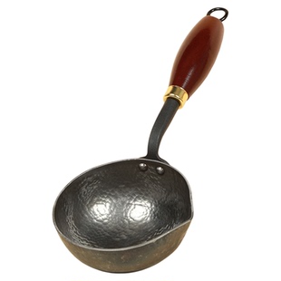 章丘手工泼油小锅锤纹热油专用锅迷你淋油锅煎蛋锅长手柄熟铁铁锅